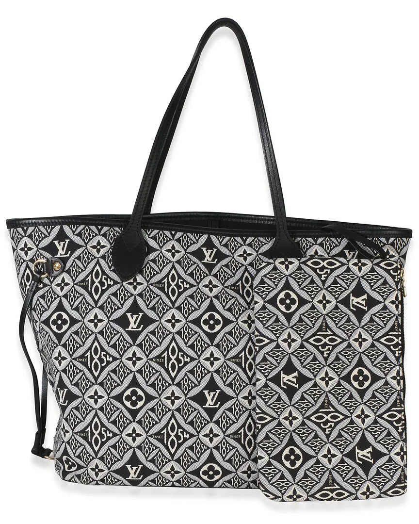 Black Since 1854 Jacquard Neverfull mm (authentic Pre-Loved) by Louis Vuitton