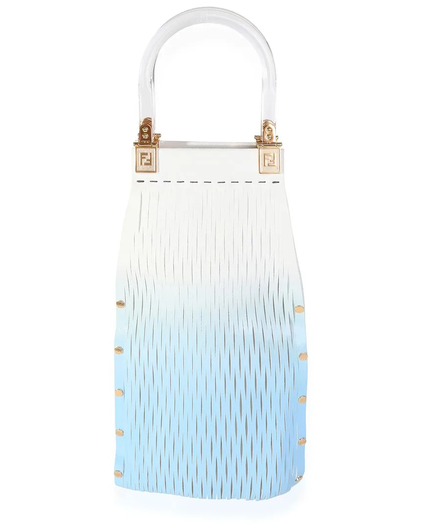 Blue Leather & Suede Laser Cut Sunny Top Handle Bag (authentic Pre-Loved) by FENDI