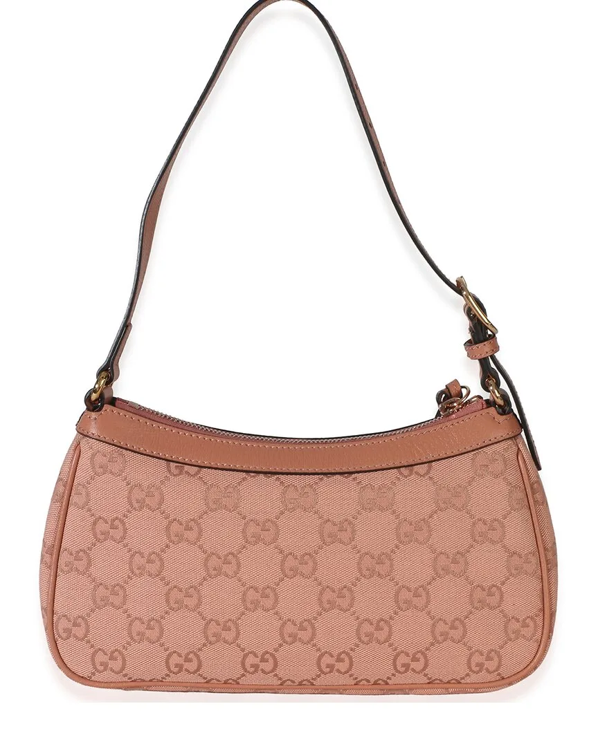 Pink Gg Canvas Small Ophidia Shoulder Bag (authentic Pre-Loved)