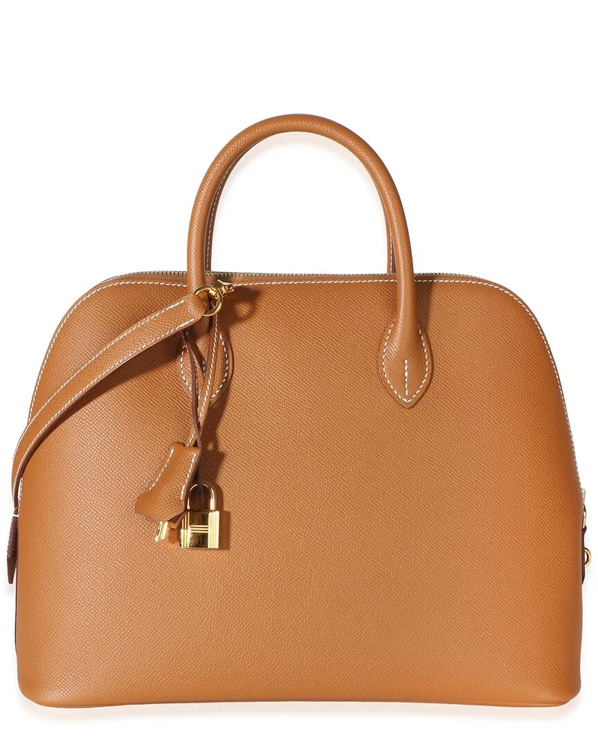 Brown Epsom Leather Bolide 30 Ghw (authentic Pre-Loved) by Herms