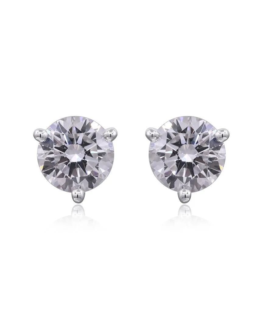 2.06 ct. tw. Lab-Grown Diamond & Topaz Earrings (authentic Pre-Loved) by Mygemma