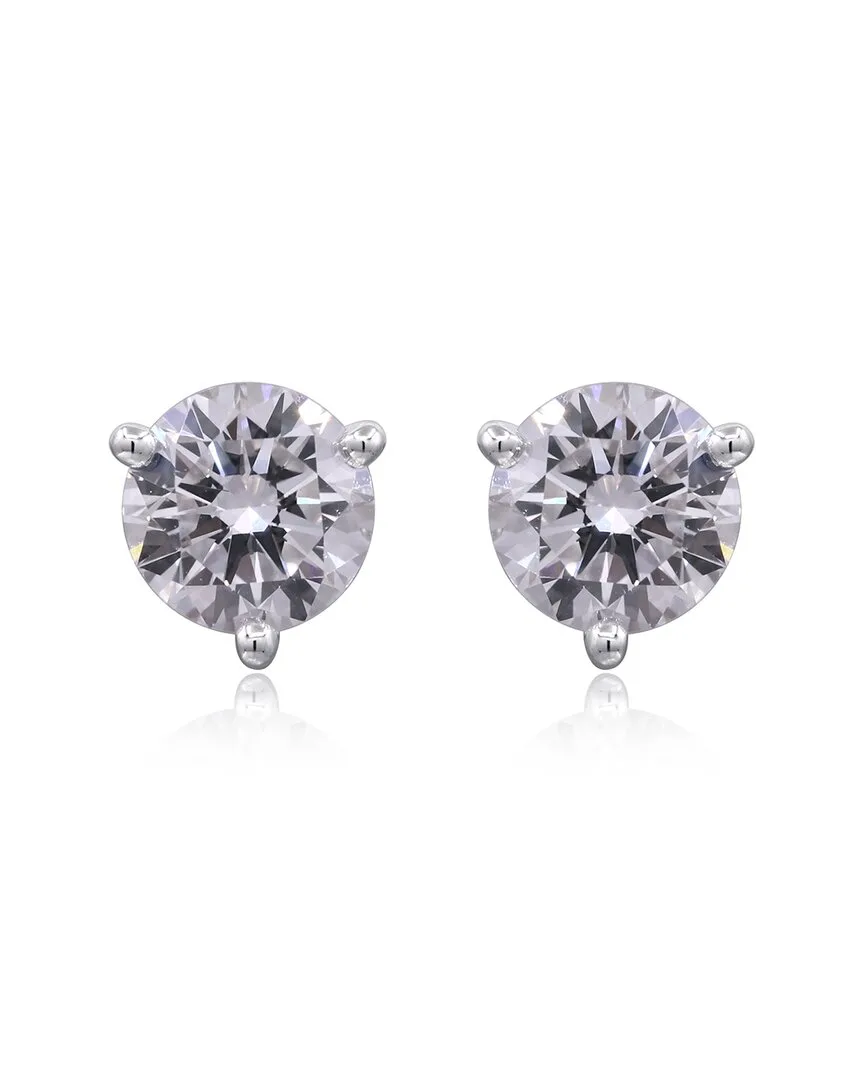 2.06 ct. tw. Lab-Grown Diamond & Prasiolite Earrings (authentic Pre-Loved) by Mygemma