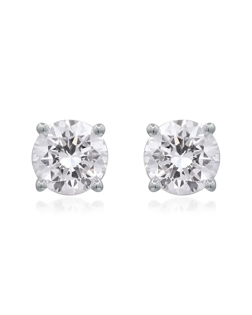 1.51 ct. tw. Lab-Grown Diamond & Smokey Quartz Earrings (authentic Pre-Loved) by Mygemma