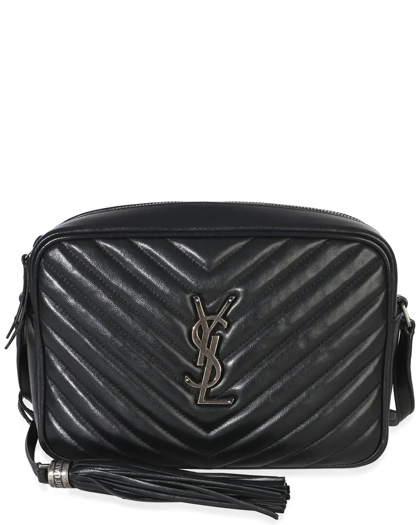 Black Matelasse Calfskin Lou Camera Bag (authentic Pre-Loved)