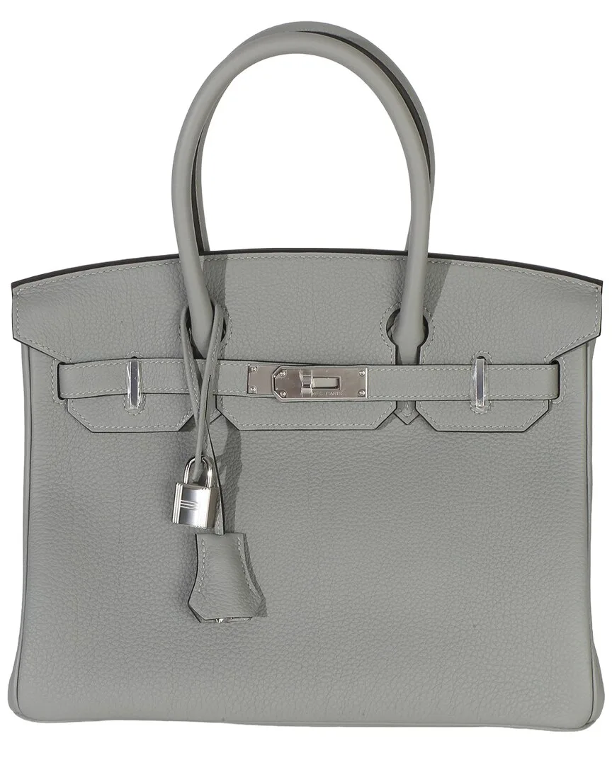 Gray Mouette Leather Birkin 30 Phw (authentic Pre-Loved) by Herms