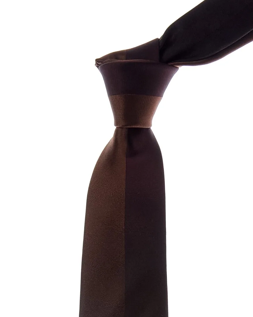 Black & Orange Ombre Silk Tie by Canali