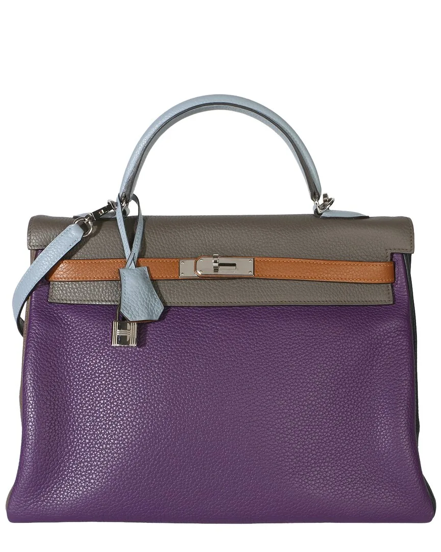 Multicolor Clemence Arlequin Retourne Kel (authentic Pre-Loved) by Herms