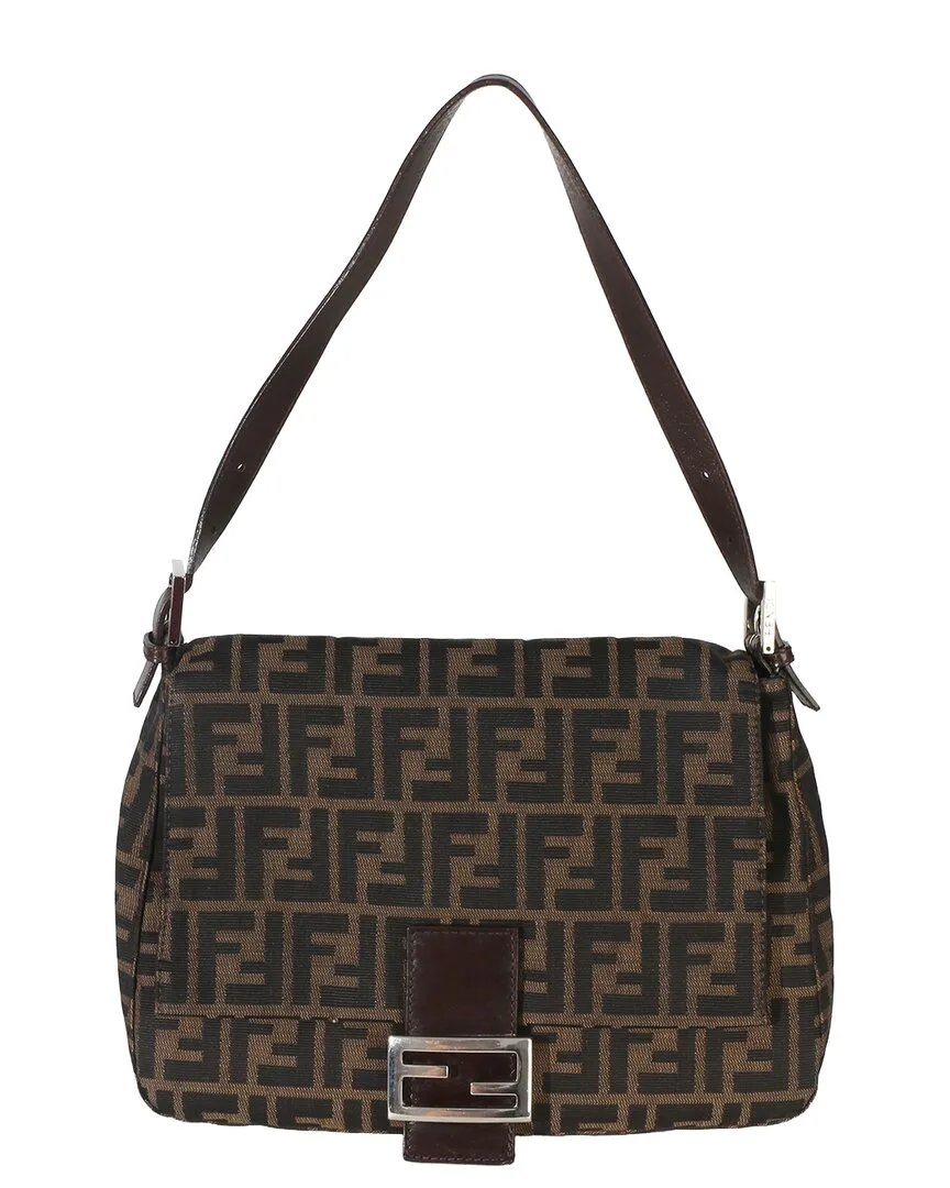 Brown Zucca Canvas Mama Baguette (authentic Pre-Loved) by FENDI