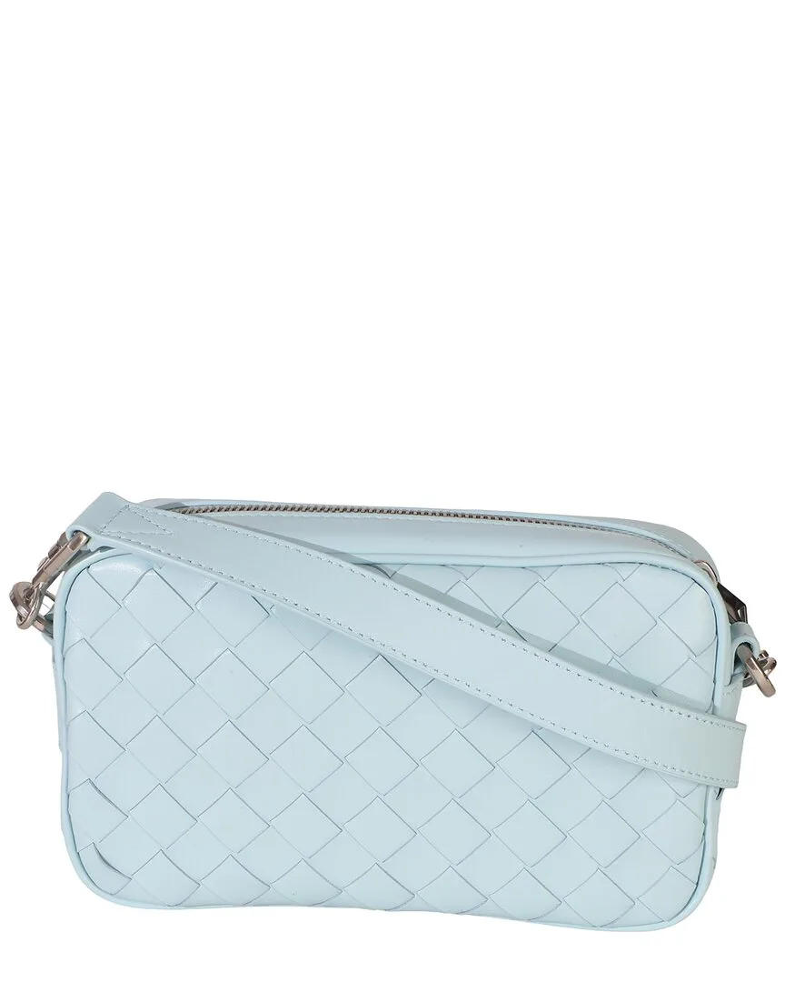 Blue Intrecciato Nappa Leather Small Crossbody (authentic Pre-Loved) by Bottega Veneta