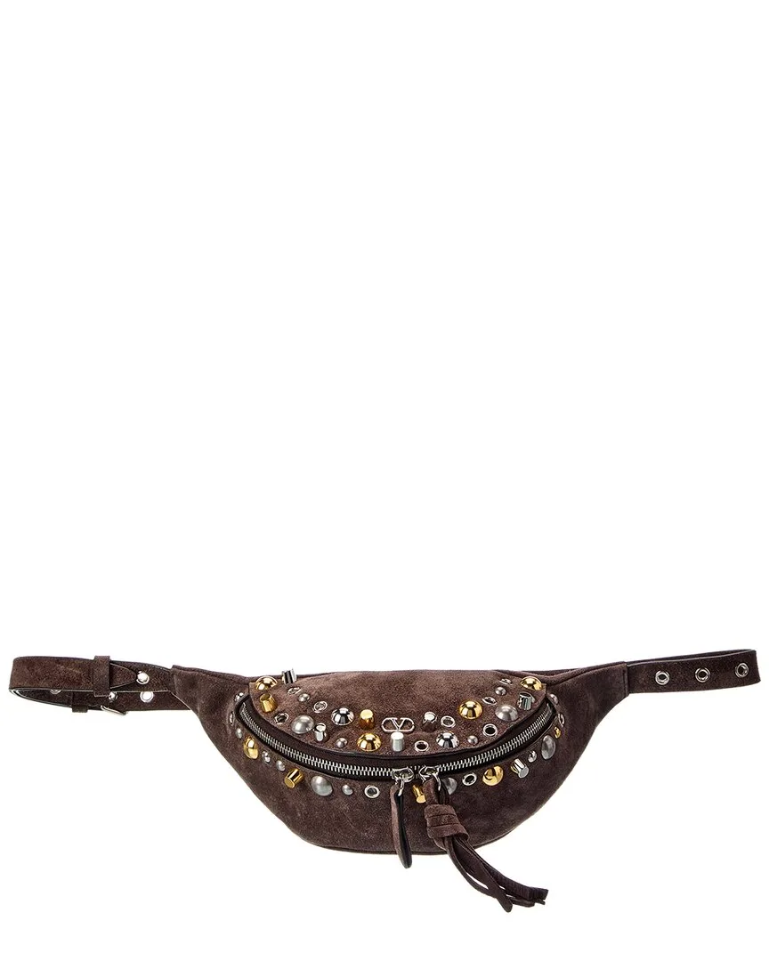 Vlogo Suede Belt Bag by Valentino