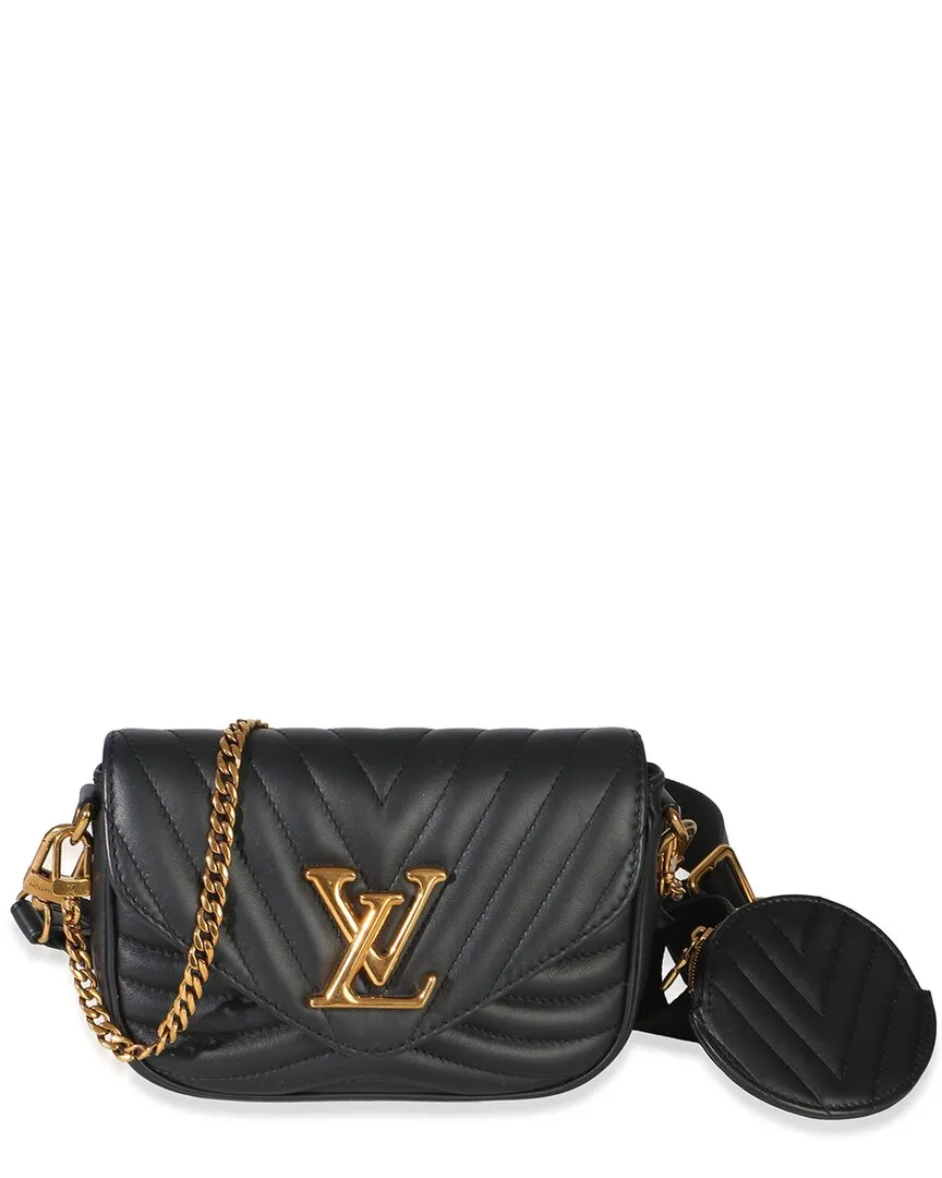 Black Calfskin New Wave Multi Pochette (authentic Pre-Loved) by Louis Vuitton
