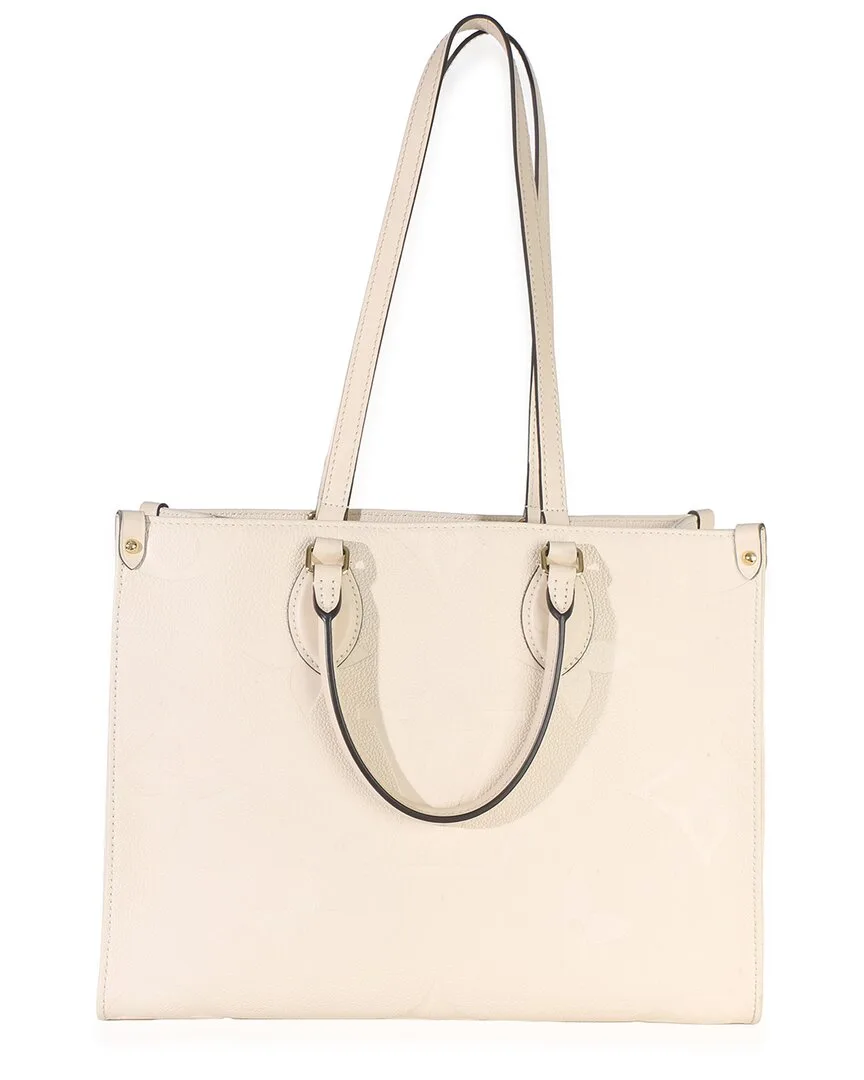 Beige Giant Monogram Empreinte Onthego mm (authentic Pre-Loved) by Louis Vuitton