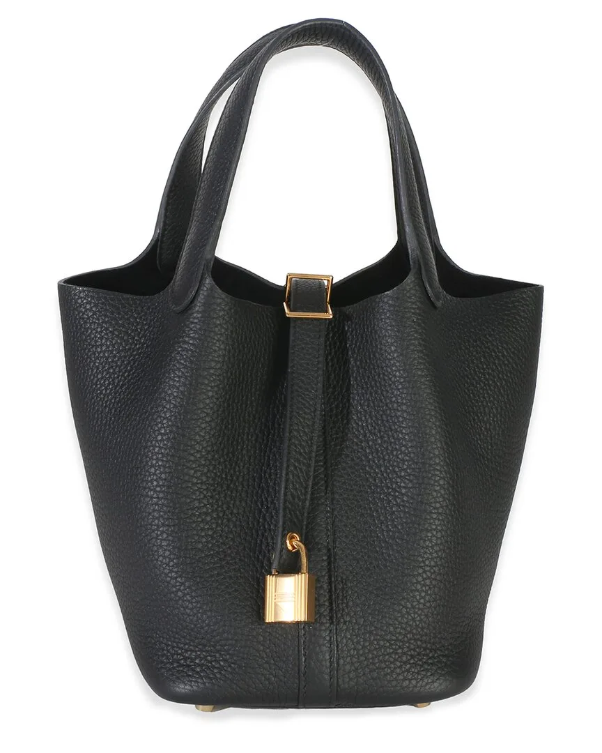 Black Clemence Picotin Lock 18 Phw (authentic Pre-Loved) by Herms