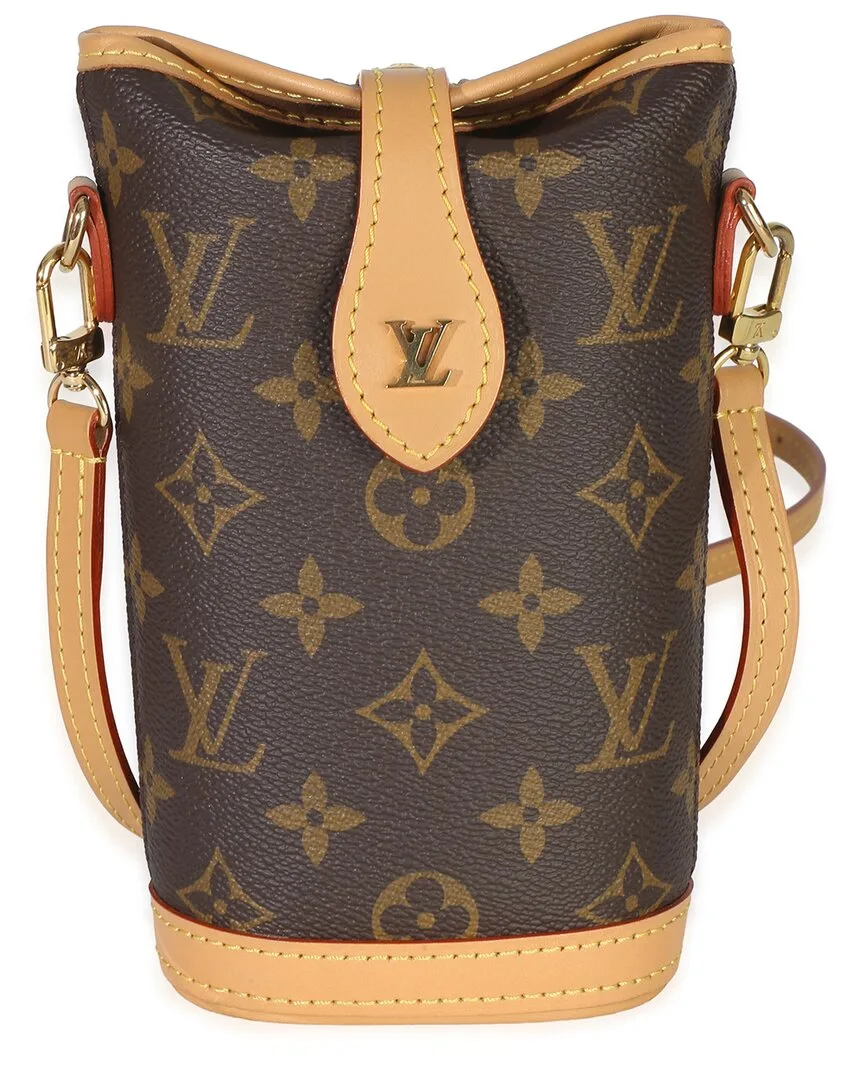 Brown Monogram Canvas Fold Pouch (authentic Pre-Loved) by Louis Vuitton