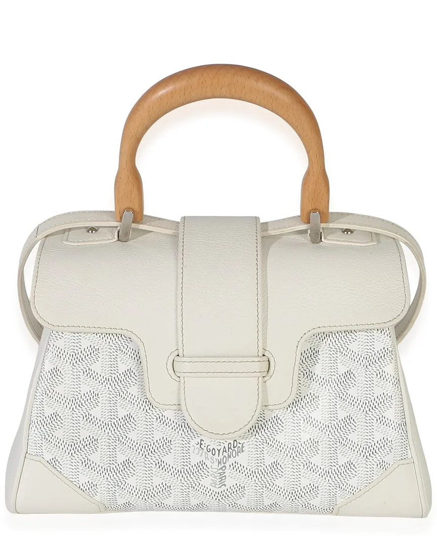 White Goyardine Canvas Saigon Souple Mini (authentic Pre-Loved) by Goyard