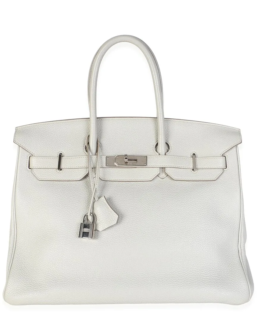 Gray & Neutral Togo Birkin 35 Phw (authentic Pre-Loved) by Herms