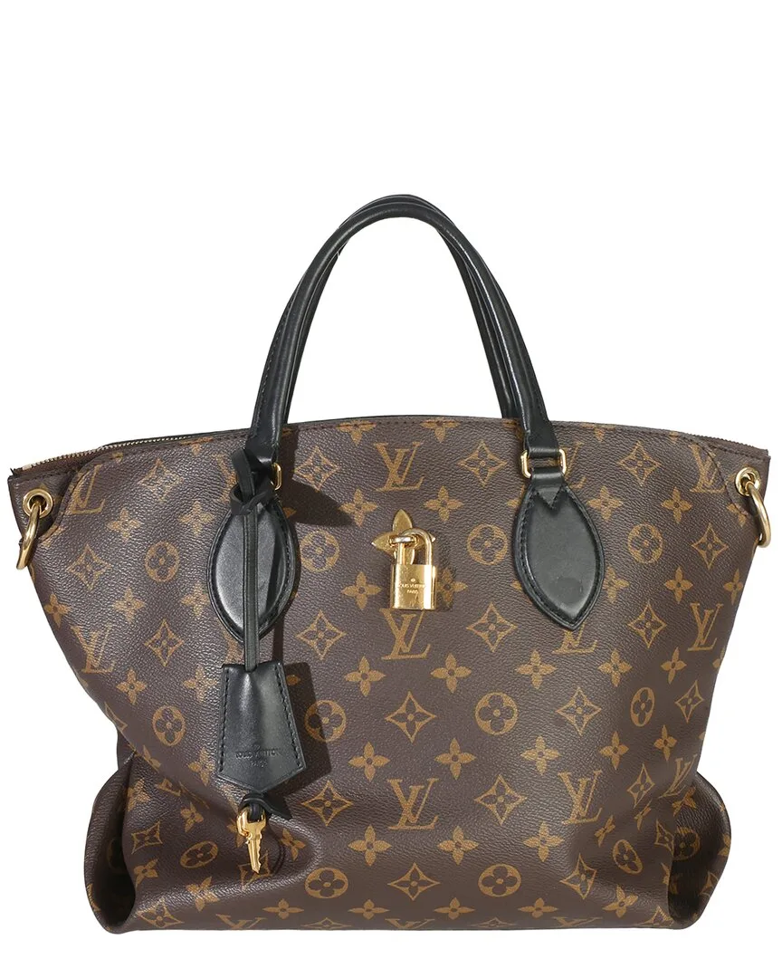 Brown Monogram Canvas Flower Zipped mm (authentic Pre-Loved) by Louis Vuitton