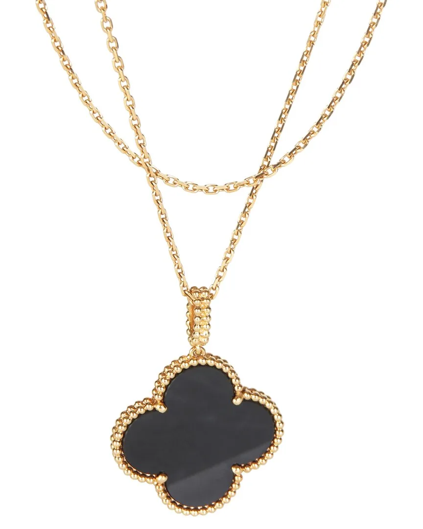 Magic Alhambra Onyx Necklace (authentic Pre-Loved) by Van Cleef & Arpels