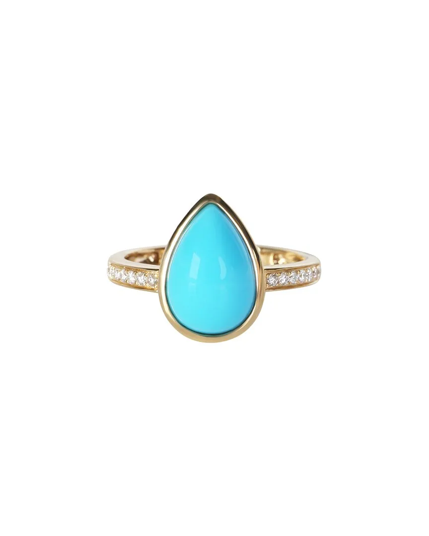 0.12 ct. tw. Diamond & Turquoise Ring (authentic Pre-Loved) by Mygemma