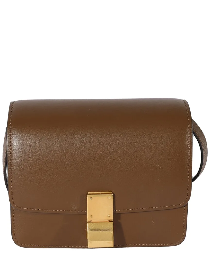 Brown Smooth Leather Small Box Bag (authentic Pre-Loved) by Celine
