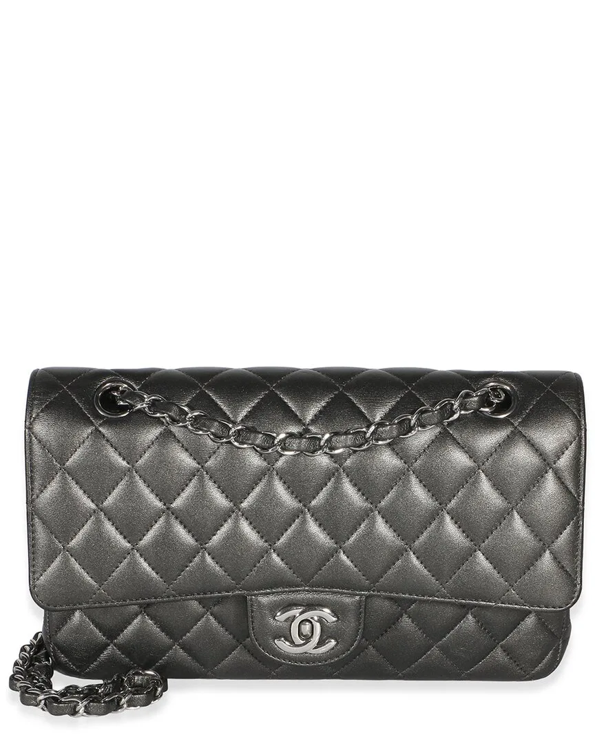 Metallic Quilted Lambskin Medium Classic Double Flap Bag (authentic Pre-Loved) by CHANEL