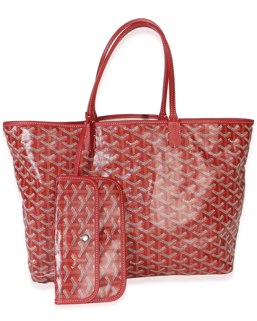 Red Goyardine Canvas Saint Louis Pm (authentic Pre-Loved) by Goyard