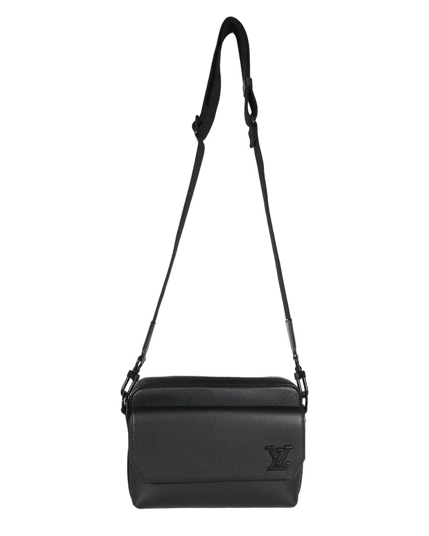 Black Calfskin Aerogram Fastline Messenger (authentic Pre-Loved) by Louis Vuitton