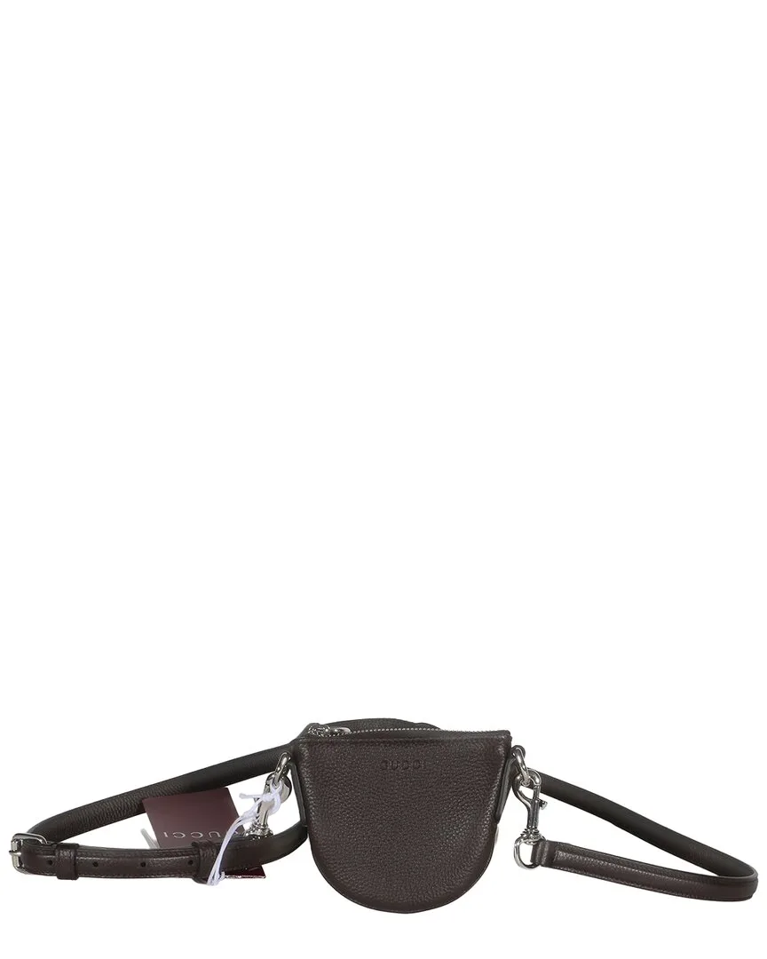 Brown Pebbled Calfskin Mini B Shoulder Pouch (authentic Pre-Loved) by Gucci