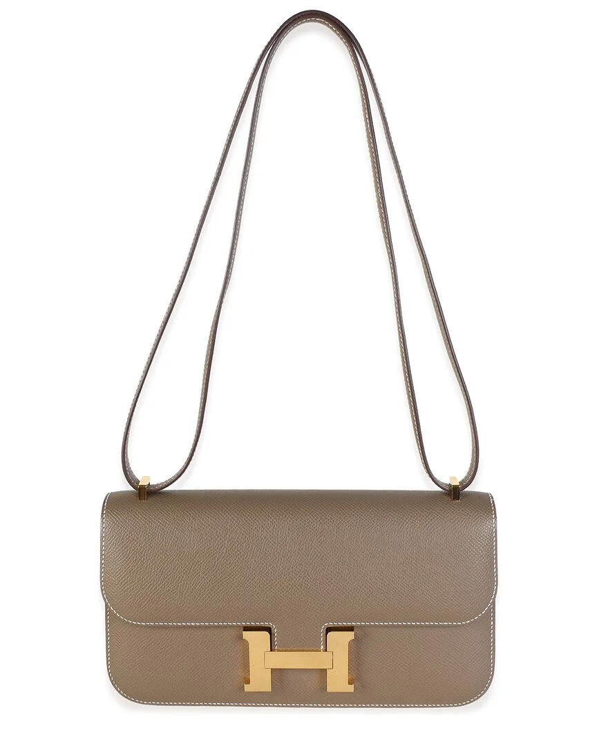 Grey Epsom 1-Elan Ghw (authentic Pre-Loved) by Herms