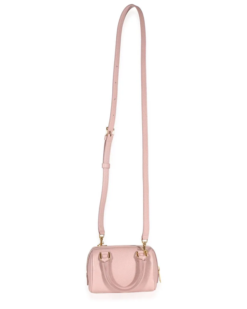 Pink Grained Calfskin Mini Boston Bag (authentic Pre-Loved) by Celine