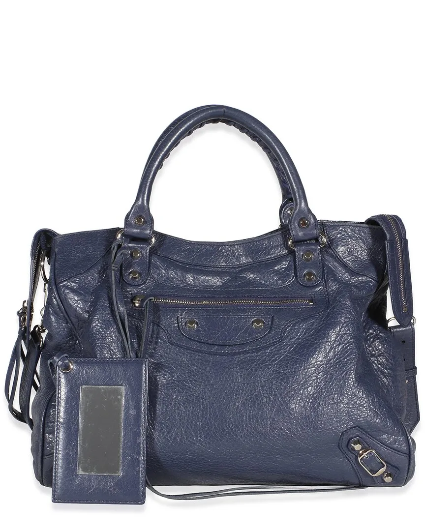Blue Leather Velo Bag (authentic Pre-Loved)