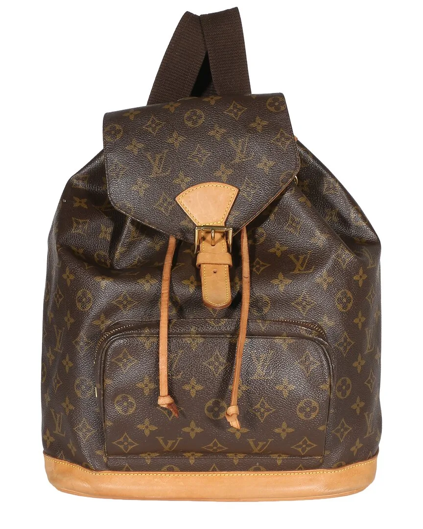 Brown Monogram Canvas Montsouris Gm Backpack (authentic Pre-Loved)