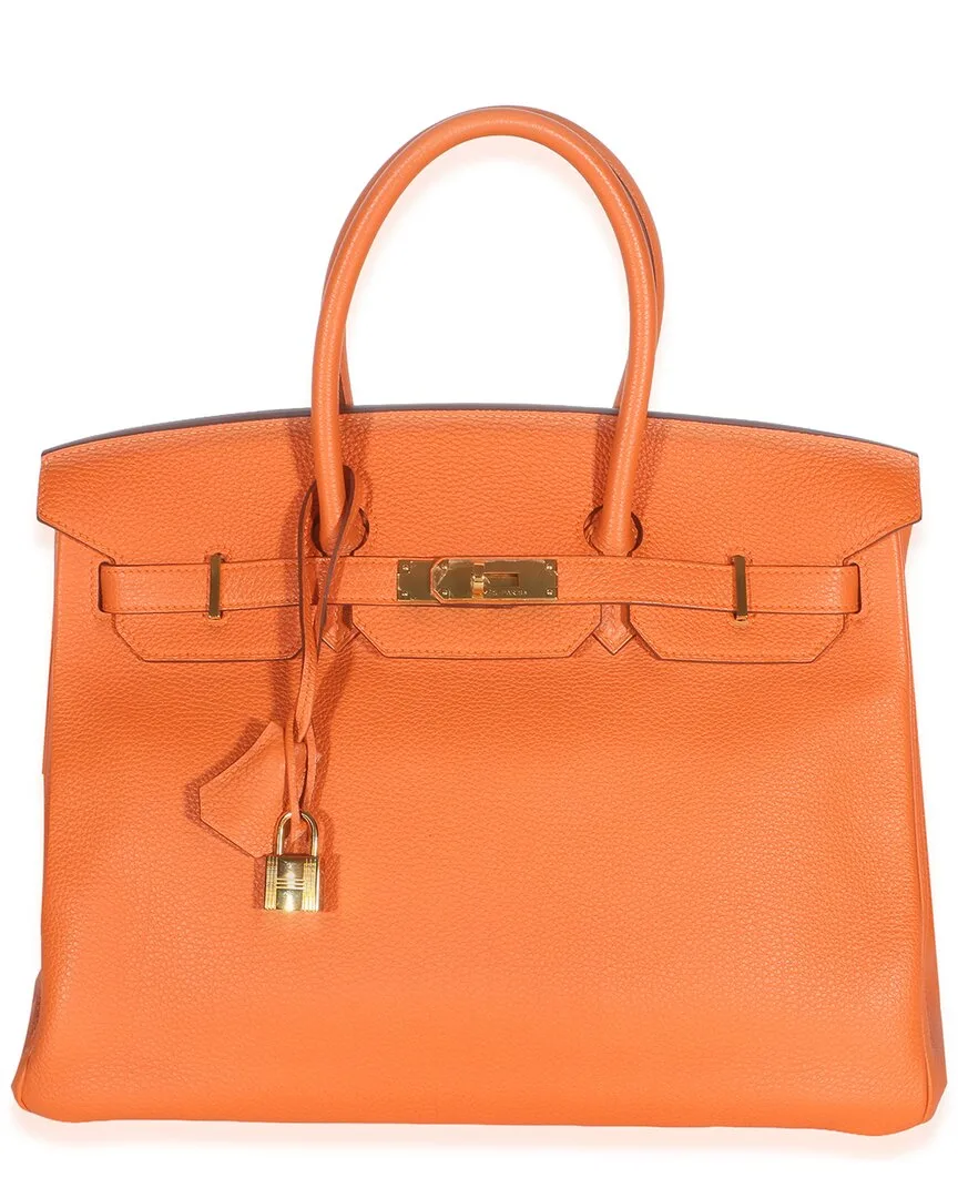 Orange Togo Birkin 35 Ghw (authentic Pre-Loved)