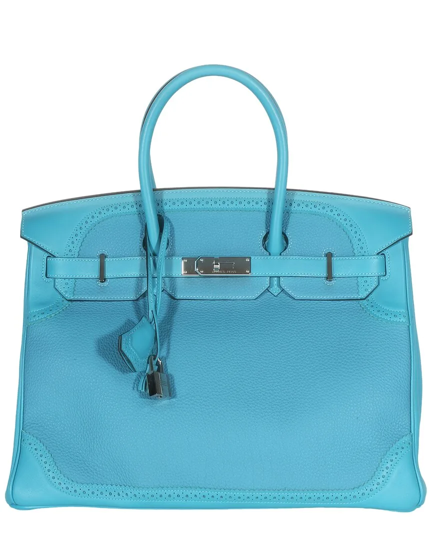 Blue Togo Swift Birkin 35 Phw (authentic Pre-Loved) by Herms