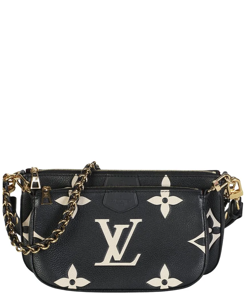 Beige & Black Giant Monogram Empreinte Multi Pochette Accessoires (authentic Pre-Loved)