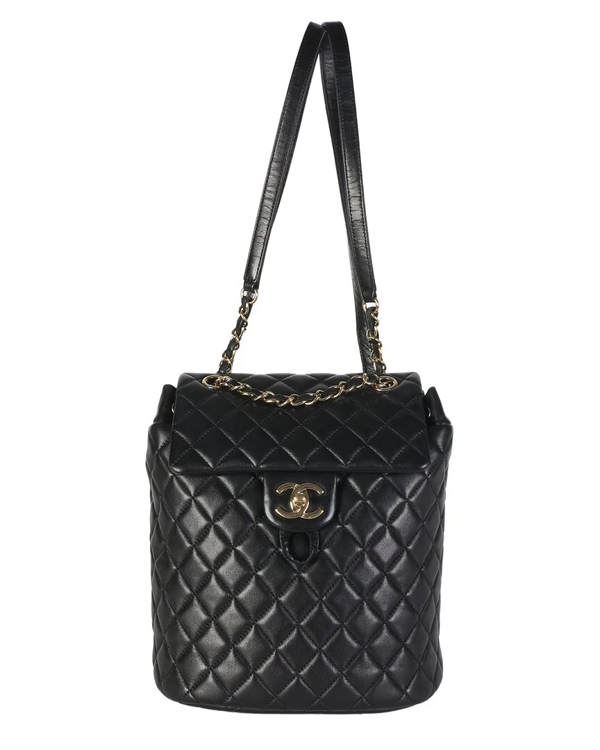 Black Quilted Calfskin Medium Urban Spirit Backpack (authentic Pre-Loved) by CHANEL