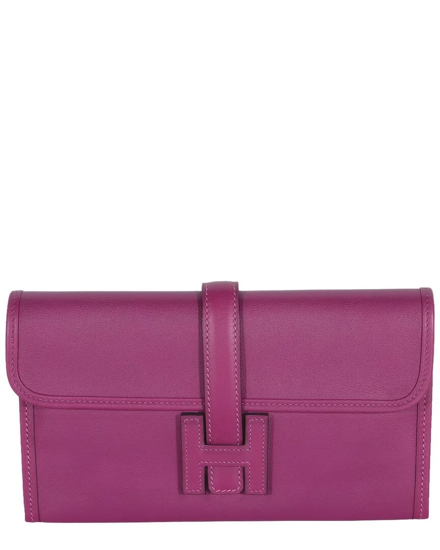 Purple Swift Jige Duo Clutch (authentic Pre-Loved) by Herms