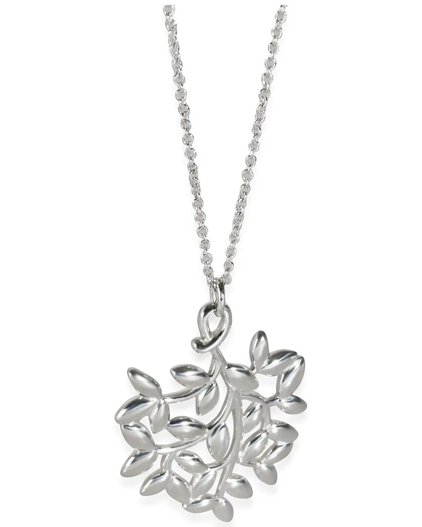 Paloma Picasso Olive Leaf Silver Pendant (authentic Pre-Loved) by Tiffany & Co.