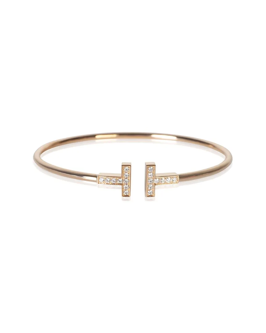 Tiffany T Wire Rose Gold 0.24 ct. tw. Diamond Bracelet (authentic Pre-Loved) by Tiffany & Co.