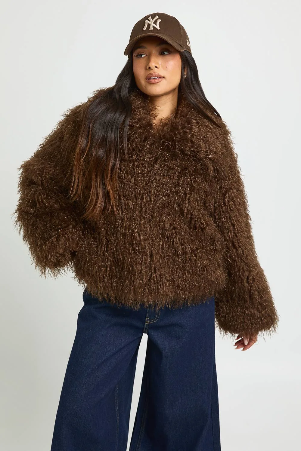 Mongolian Faux Fur Jacket by boohoo