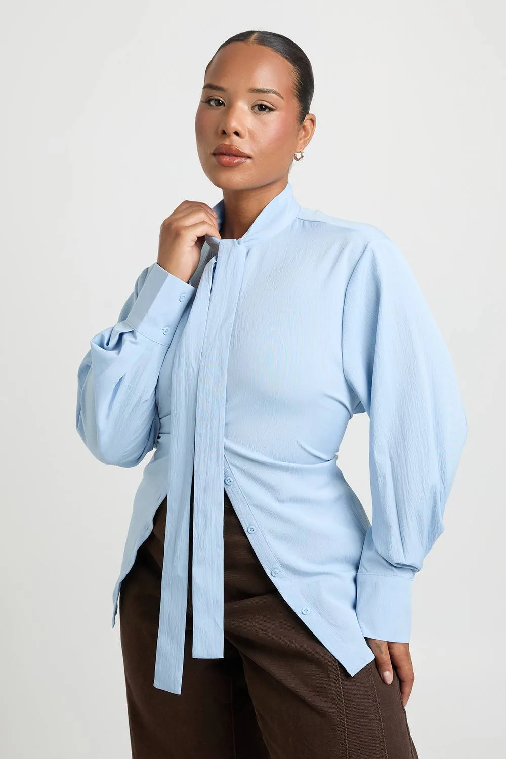 Tie Detail Shirt by boohoo