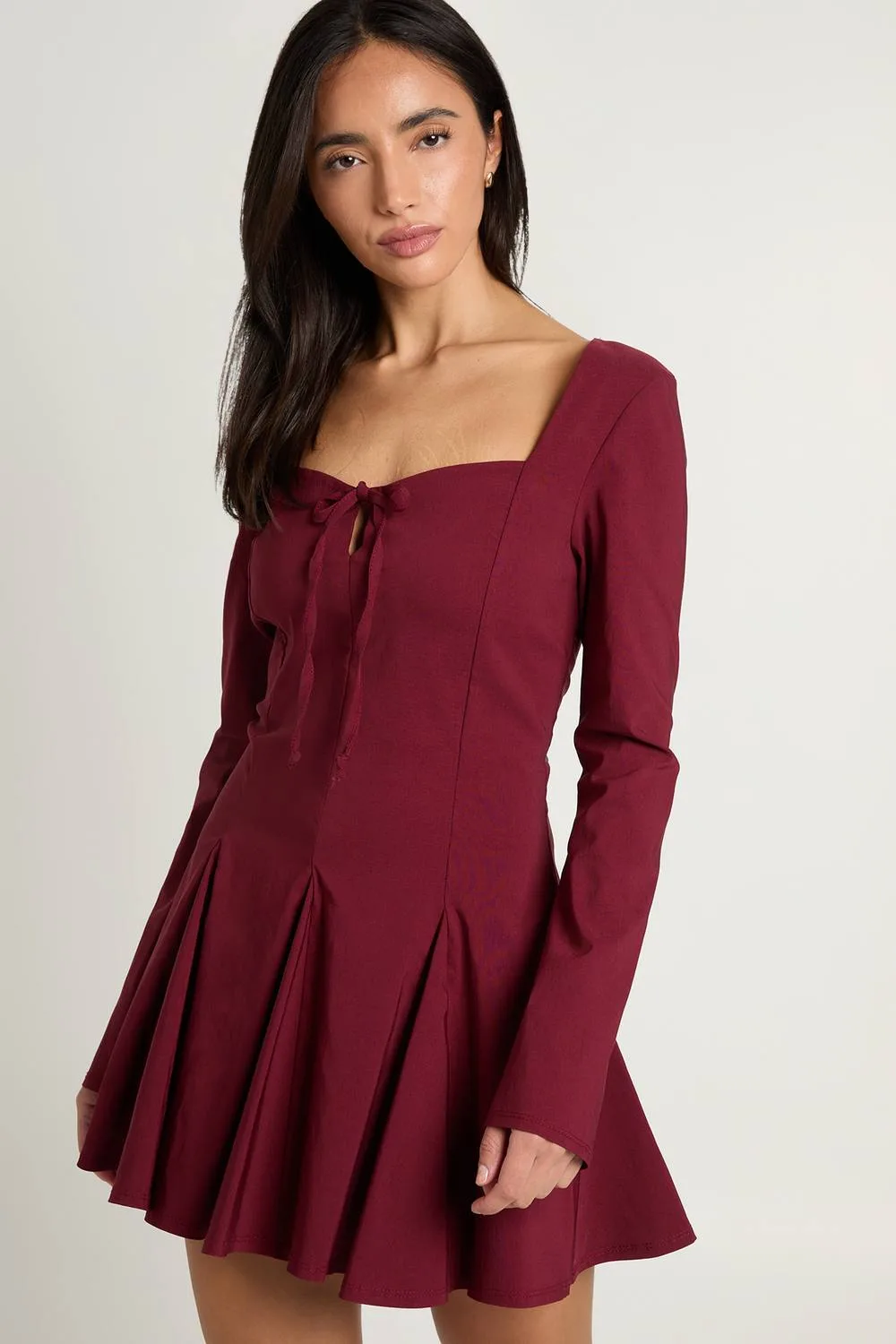 Bengaline Godet Hem Mini Dress