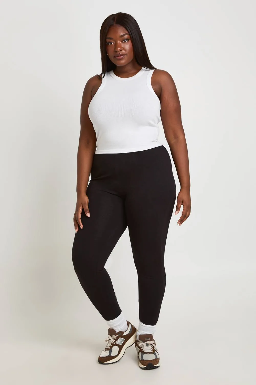 Basic High Waist Legging Pants by boohoo