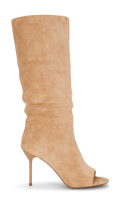 Lamia Boot in Beige Suede by Jeffrey Campbell