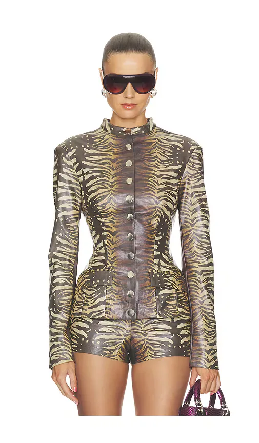 WeWoreWhat x Revolve Faux Leather Military Jacket by WeWoreWhat