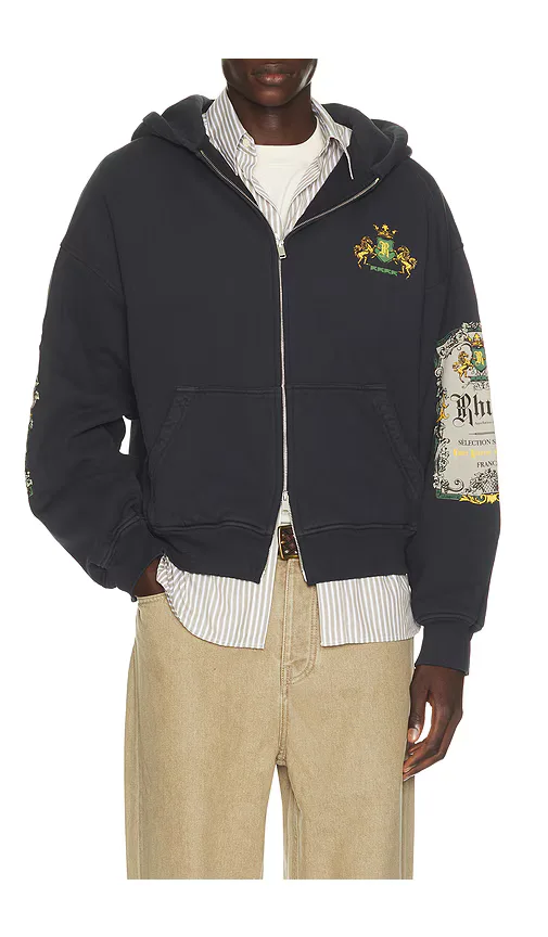 Bordeaux Reserve Zip-Up Hoodie by Rhude