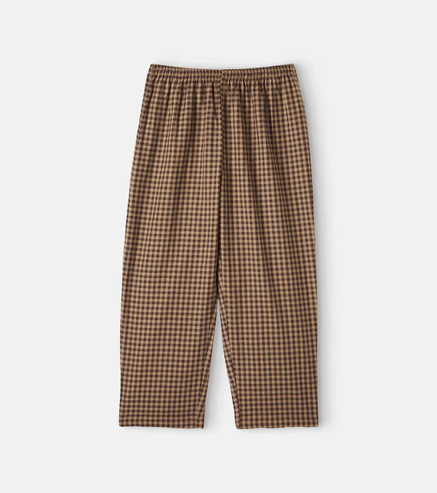 Foret Checked Cotton Pants by Konges Slojd