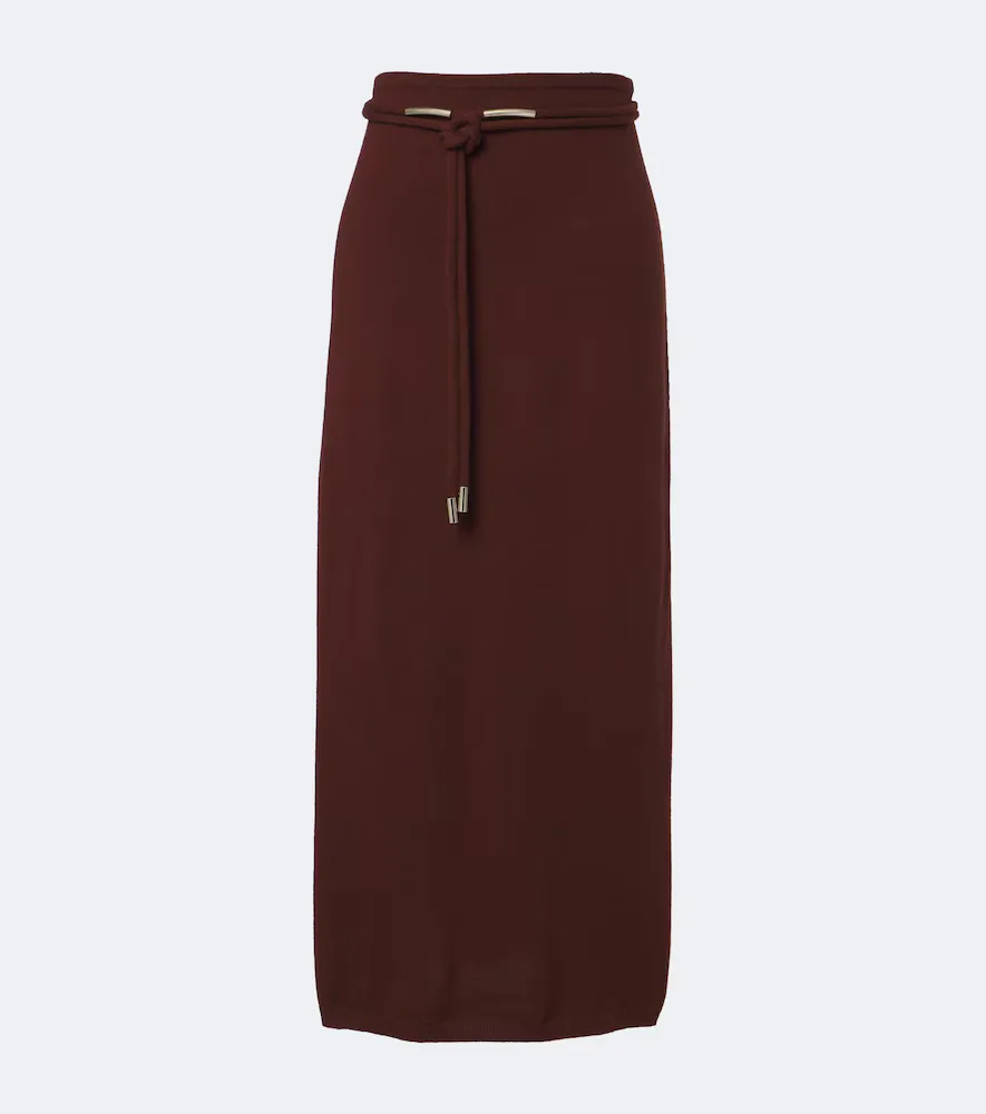 Belted Cashmere Maxi Skirt by Max Mara