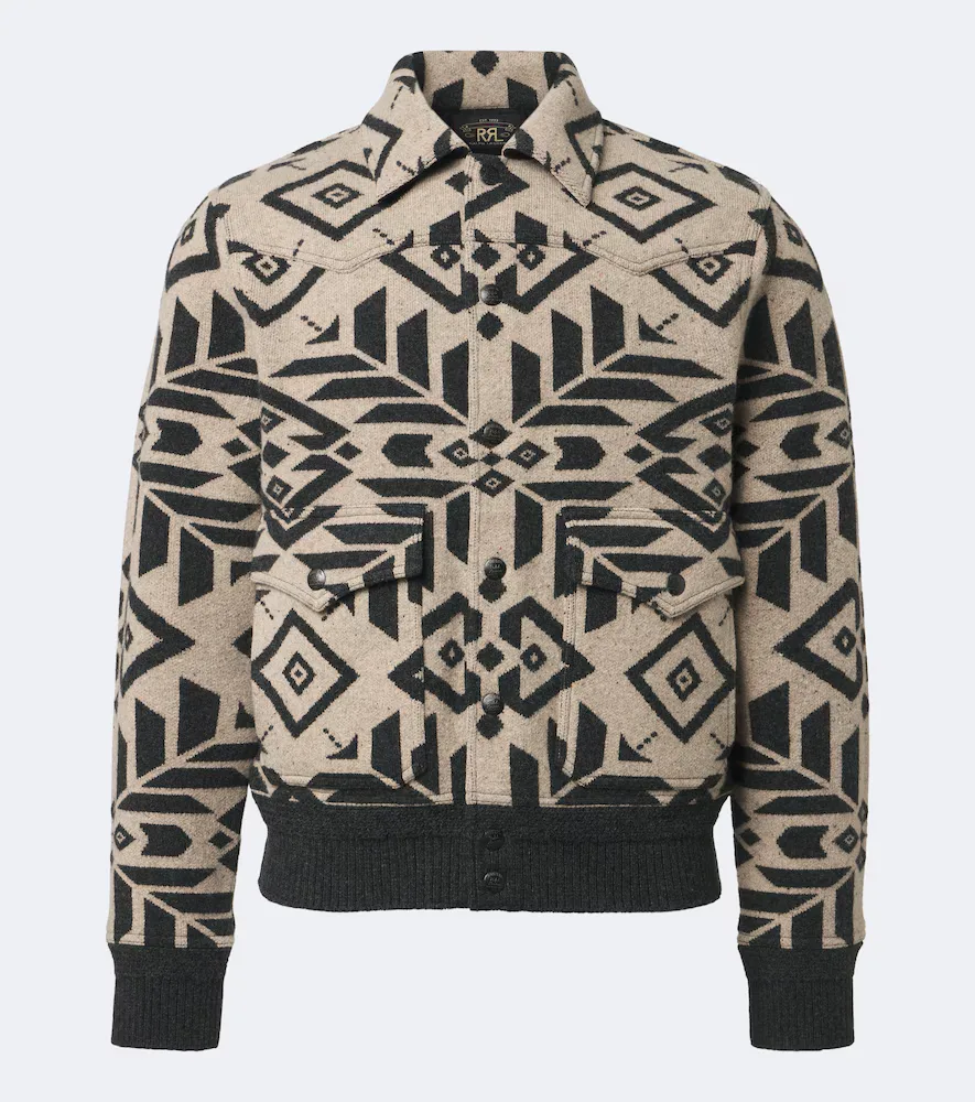 Wool Jacquard Blouson Jacket by RRL