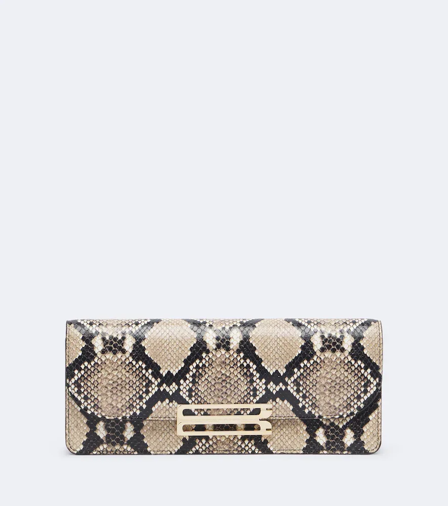 Dorian East-West Leather Clutch by Victoria Beckham